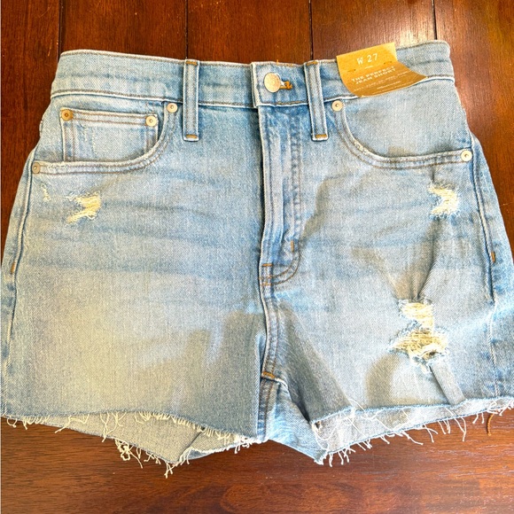 Madewell Distressed The Perfect Jean Shorts - Picture 1 of 6